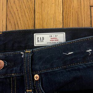 Gap Barrel High Rise Jeans, Size 28 Tall